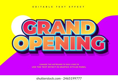 Grand opening editable text effect template
