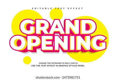 Grand opening editable text effect template