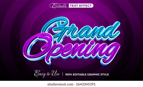 Grand opening - Editable Text Effect, Font Style