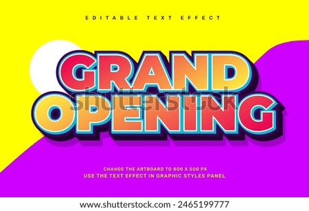 Grand opening editable text effect template
