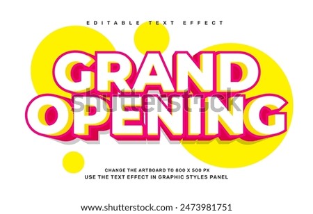 Grand opening editable text effect template