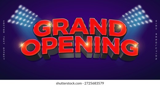 Gran efecto de texto de Vector editable de apertura