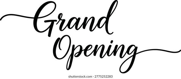 Grand Opening Elegant Script eps vector 