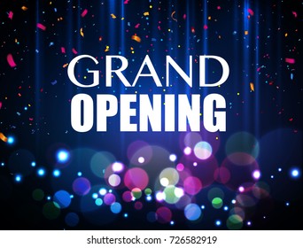 Grand opening event design confetti