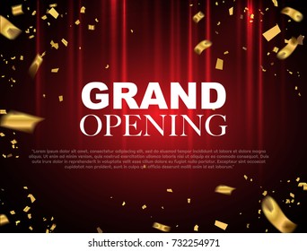 Grand Opening Event Design Gold Confetti