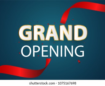 Grand opening event design red confetti
