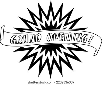 Grand Opening Event Vector Illustration