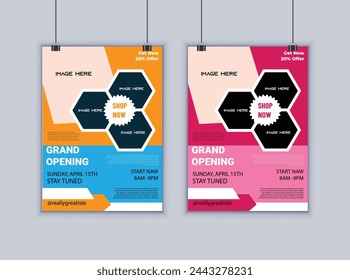 plantilla de vector de diseño de volante de apertura grande