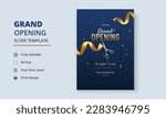 Grand Opening Flyer Template, Realistic grand Opening Invitation, Inauguration Flyer Template, Grand opening ceremony invitation flyer