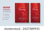 Grand Opening Flyer Template, Realistic grand Opening Invitation, Inauguration Flyer Template, ceremony invitation flyer, Grand opening dl flyer