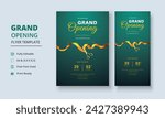 Grand Opening Flyer Template, Realistic grand Opening Invitation, Inauguration Flyer Template, ceremony invitation flyer, Grand opening dl flyer