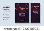 Grand Opening Flyer Template, Realistic grand Opening Invitation, Inauguration Flyer Template, ceremony invitation flyer, Grand opening dl flyer