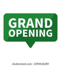 Grand Opening In Green Rectangle Shape For Launching Business Marketing Advertisement Social Media
