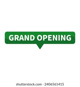 Grand Opening In Green Rectangle Shape For Announcement Promotion Business Marketing Social Media Information
