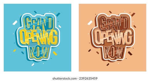 Grand Opening Horizontal Banner Template Design