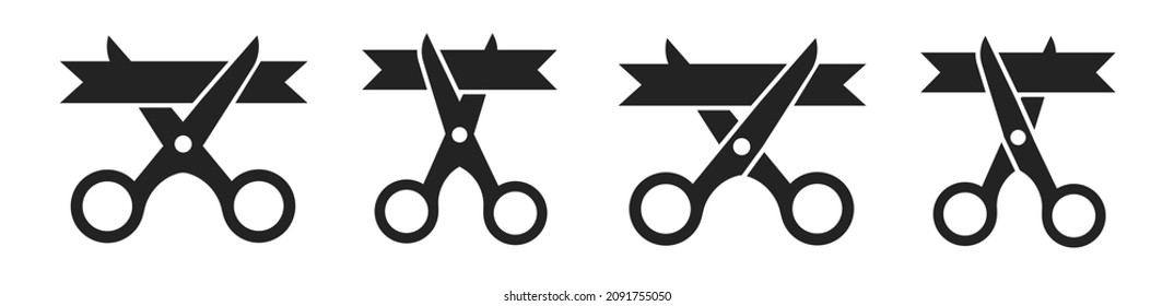 Icono de gran apertura. vector de conjunto de iconos de concepto de apertura