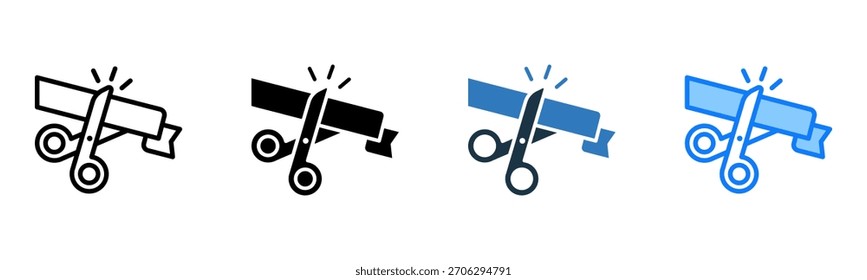 Icono de gran apertura Ilustración vectorial de estilo múltiple