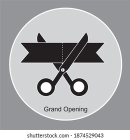 grand opening icon. Simple element illustration. eps10 
