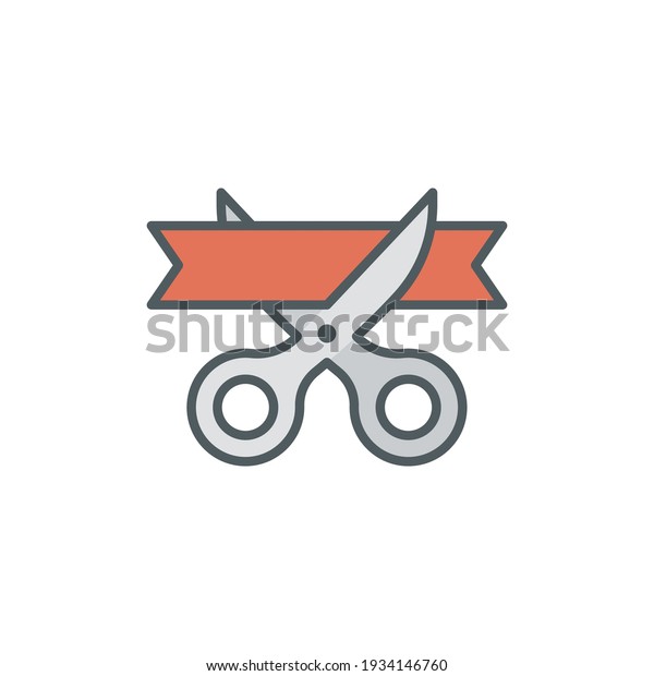 Grand Opening Icon Simple Filled Outline Stock Vector (Royalty Free