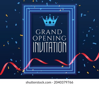 grand opening inauguration celebration invitation template