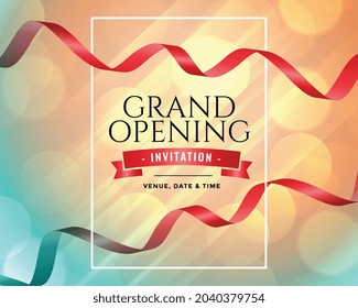 Grand Opening Inauguration Invitation Template