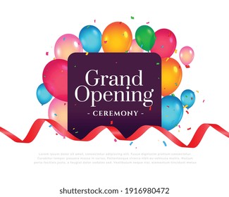 grand opening invitation ceremony template design