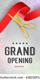Grand Opening Invitation Lettering and Stars
