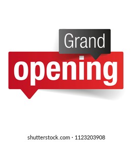 Grand opening label tag