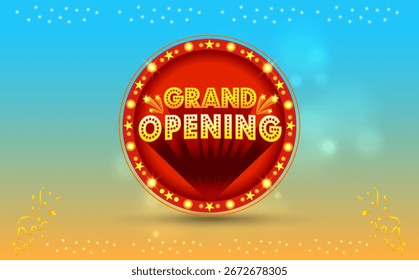 Großer Eröffnungslogo-Vektor. Feiern, Shop Open, New Store. Eröffnung
