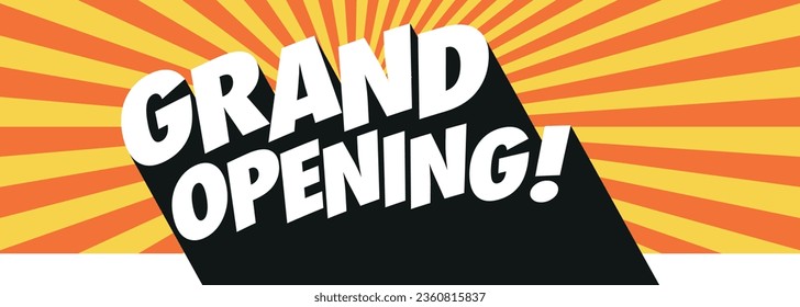 Grand opening with long shadow