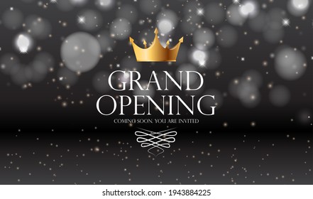 Grand Opening Luxury Invitation Banner Background. Vector Illustration EPS10