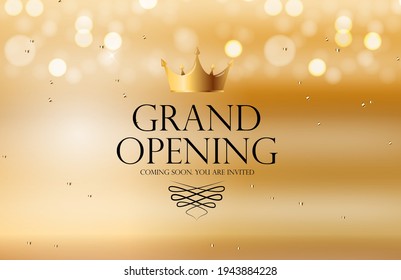 Grand Opening Luxury Invitation Banner Background. Vector Illustration EPS10