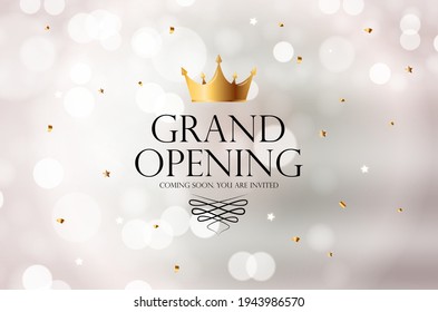 Grand Opening Luxury Invitation Banner Background. Vector Illustration EPS10