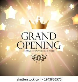 Grand Opening Luxury Invitation Banner Background. Vector Illustration EPS10