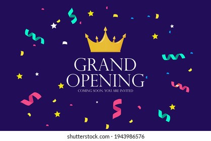 Grand Opening Luxury Invitation Banner Hintergrund. Vektorgrafik EPS10