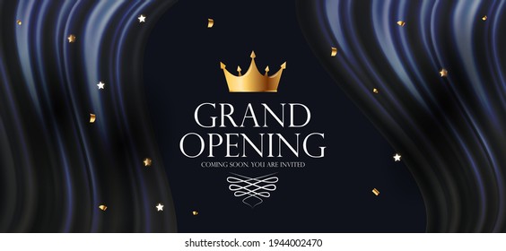 Grand Opening Luxury Invitation Banner Background. Vector Illustration EPS10