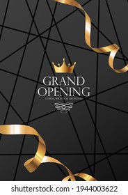 Grand Opening Luxury Invitation Banner Background. Vector Illustration EPS10