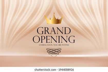 Grand Opening Luxury Invitation Banner Background. Vector Illustration EPS10