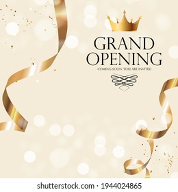 Grand Opening Luxury Invitation Banner Background. Vector Illustration EPS10