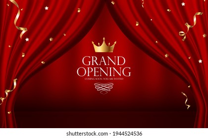 Grand Opening Luxury Invitation Banner Background. Vector Illustration EPS10