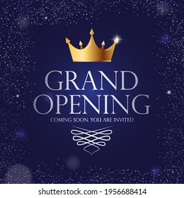 Grand Opening Luxury Invitation Banner Background. Vector Illustration. EPS10