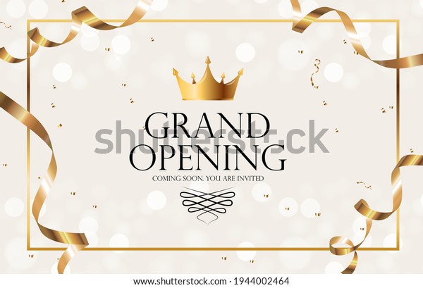 Grand Opening Luxury Invitation Banner Background.\
Vector Illustration\
EPS10