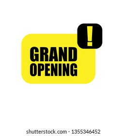 grand opening modern sign.