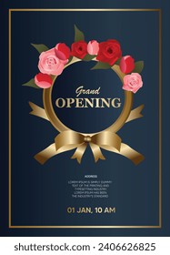 grand opening of new restaurant premium invitation card