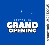 Grand Opening on dark blue background vector illustration