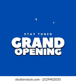 Grand Opening on dark blue background vector illustration