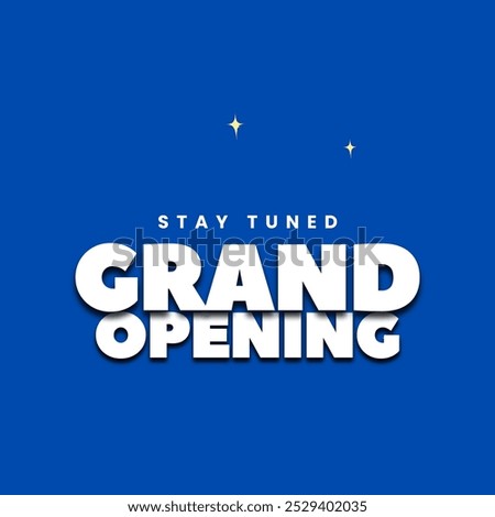 Grand Opening on dark blue background vector illustration
