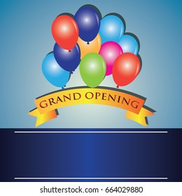 grand opening poster. vector illustration