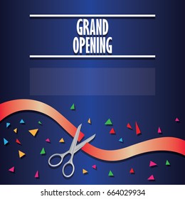 grand opening poster. vector illustration