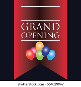 grand opening poster. vector illustration